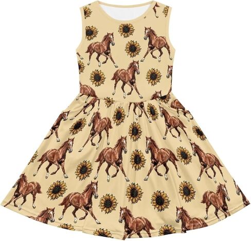 فستان لطيف للفتيات من عمر 2 إلى 14 عامًا ملابس عصرية للصيف كاجوال in Kuwait