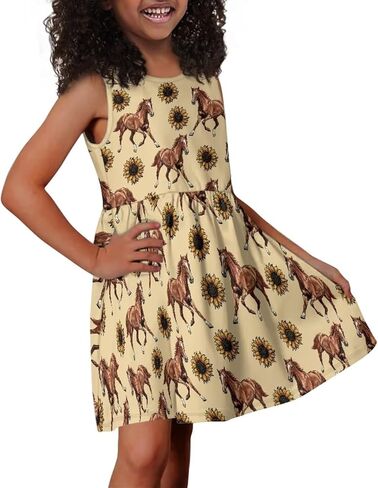 فستان لطيف للفتيات من عمر 2 إلى 14 عامًا ملابس عصرية للصيف كاجوال in Kuwait