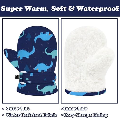 Sarfel Toddler Snow Mittens Toddler Handproof Gloves Baby Winter Mittens اطفان القفازات التزلج على الجليد القفازات الصغيرة in Kuwait