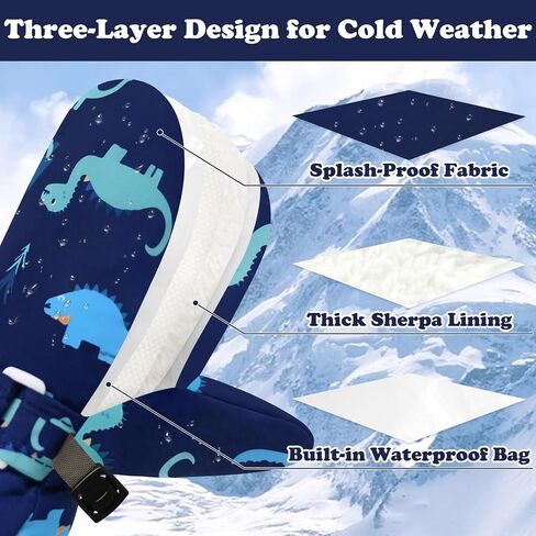 Sarfel Toddler Snow Mittens Toddler Handproof Gloves Baby Winter Mittens اطفان القفازات التزلج على الجليد القفازات الصغيرة in Kuwait
