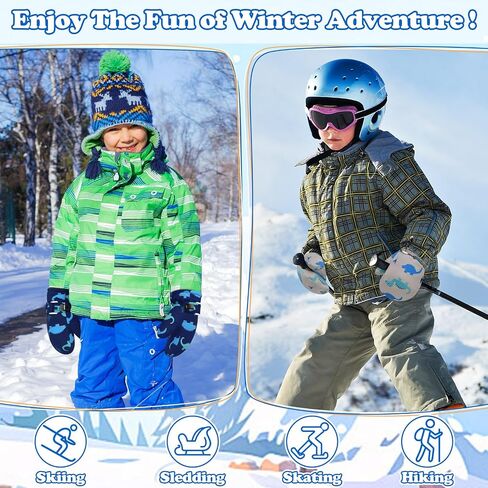 Sarfel Toddler Snow Mittens Toddler Handproof Gloves Baby Winter Mittens اطفان القفازات التزلج على الجليد القفازات الصغيرة in Kuwait
