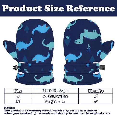 Sarfel Toddler Snow Mittens Toddler Handproof Gloves Baby Winter Mittens اطفان القفازات التزلج على الجليد القفازات الصغيرة in Kuwait