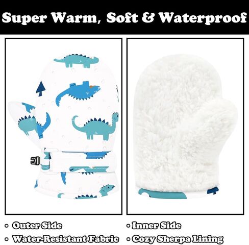 Sarfel Toddler Snow Mittens Toddler Handproof Gloves Baby Winter Mittens اطفان القفازات التزلج على الجليد القفازات الصغيرة in Kuwait