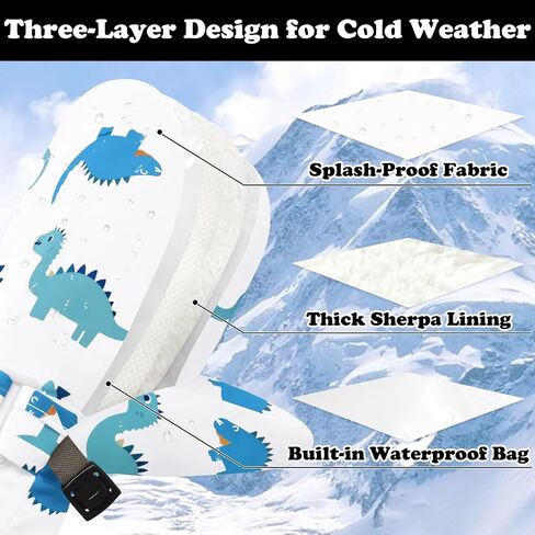 Sarfel Toddler Snow Mittens Toddler Handproof Gloves Baby Winter Mittens اطفان القفازات التزلج على الجليد القفازات الصغيرة in Kuwait