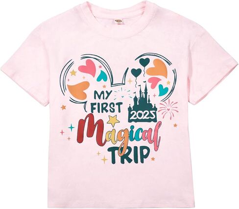 Magical Shirts for Girls Animal Kingdom Shirt Kid Magic Princess T Shirt Castle Graphic Tees Summer Short Sleeve Tops in Saudi Arabia