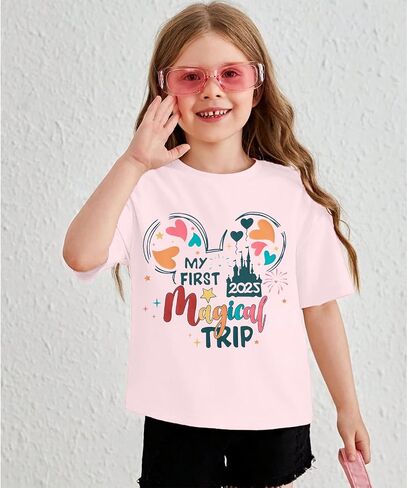 Magical Shirts for Girls Animal Kingdom Shirt Kid Magic Princess T Shirt Castle Graphic Tees Summer Short Sleeve Tops in Saudi Arabia