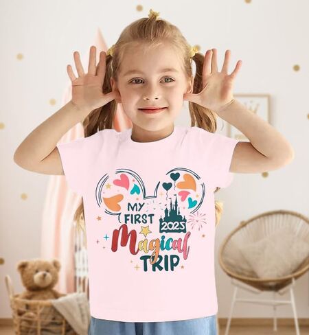 Magical Shirts for Girls Animal Kingdom Shirt Kid Magic Princess T Shirt Castle Graphic Tees Summer Short Sleeve Tops in Saudi Arabia