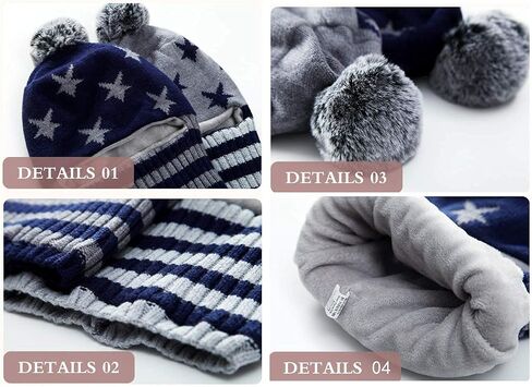 Baby Girls Boys Winter Hat Scarf Earflap Hood Scarves Toddler Kids in Saudi Arabia