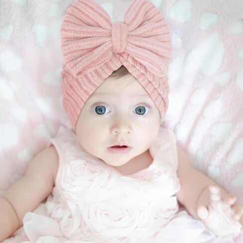 Dreshow Bqubo 3 قطع القبعات الولادة المولودة عمامة القوس رضيع الأطفال الرضيع قبعة صغيرة القبعة طفل صغير للبنات in Kuwait