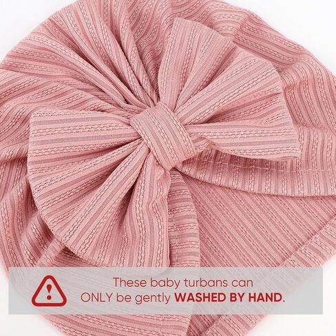 DRESHOW BQUBO 3 Pieces Newborn Baby Turban Hats Bow Baby Infant Beanie Breathable Toddler Cap for Baby Girls in Kuwait