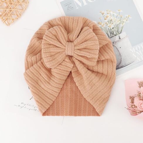 Dreshow Bqubo 3 قطع القبعات الولادة المولودة عمامة القوس رضيع الأطفال الرضيع قبعة صغيرة القبعة طفل صغير للبنات in Kuwait