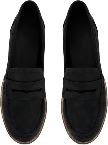 Bandkos Women's Platform Loafers Shoes Slip On-Suede Chunky Dress Loafers for Work, Casual Womens Business Penny Loafers in Kuwait
