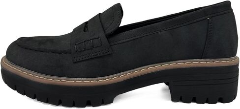 Bandkos Women's Platform Loafers Shoes Slip On-Suede Chunky Dress Loafers for Work, Casual Womens Business Penny Loafers in Kuwait