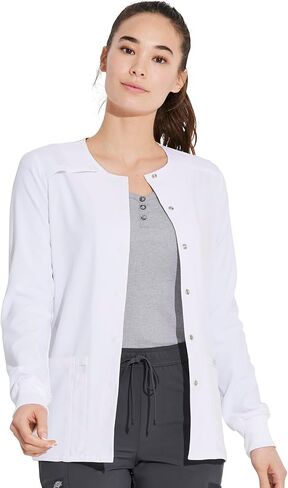 Dickies EDS Essentials Women Warm Up Scrubs Jacket Snap Front DK305 in Saudi Arabia