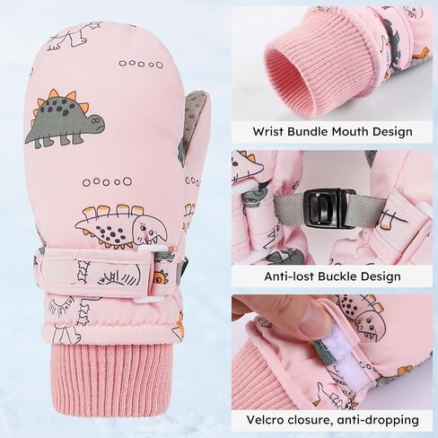 اصطف Yoofoss Fleece طفل صغير من القفازات الثلجية للطفل للبنين والبنات in Kuwait