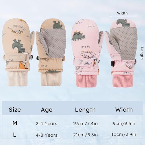 اصطف Yoofoss Fleece طفل صغير من القفازات الثلجية للطفل للبنين والبنات in Kuwait