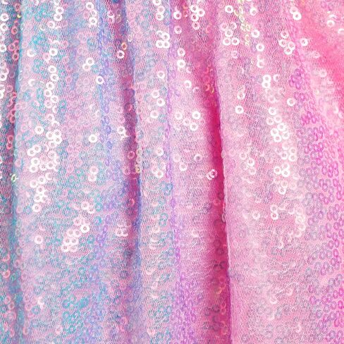 IDOPIP Toddler Baby Girls Sequin Ombre Dress Rainbow Princess Birthday Party Sparkly Dresses Pageant Wedding Tutu Gown 9M-6T in Kuwait