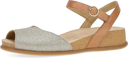 Dansko Cass Peep-Toe Wedge Sandal for Women -Low Profile Wedge with Arch Support, Adjustable Fit for Walking Comfort in Saudi Arabia
