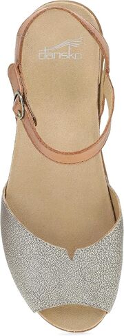 Dansko Cass Peep-Toe Wedge Sandal for Women -Low Profile Wedge with Arch Support, Adjustable Fit for Walking Comfort in Saudi Arabia