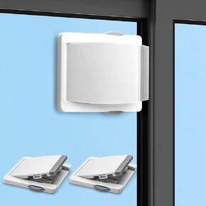 Sliding Door Lock, 2PCS Upgraded Sliding Door Child Lock for Sliding Glass Doors & Windows & Closet, Durable ABS with 3M Adhesive Backing, Easy Install, No Tool Needed, Sliding Glass Door Lock