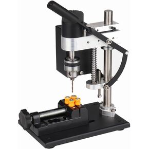 Mini Bench Drill Press, 6 in Benchtop Column Drilling Machine Adjustable 7-Speed, 8000 RPM Drill Press for Metal, Wood, Plastics, Acrylic DIY Projects