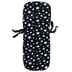 Baby Pushchair Cushion, 2 Same Sides Universal Baby Stroller Cushion Pad for Infant Pram( [Black Star] )