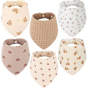 Accmor Muslin Baby Bibs Baby Bandana Drool Bibs Baby Bibs for Teething and Drooling, Drool Bibs for Baby Girls Boys