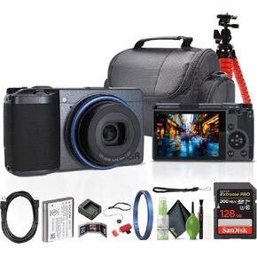 Ricoh GR IIIx Urban Edition Compact Portable Digital Camera (01158) + 64GB Memory Card + Camera Bag + Flexible Tripod + Cleaning Kit + Card Wallet + Card Reader + Lens Cap