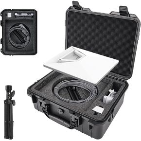 XTAR Starlink Mini Hard Case Set with Starlink Mini Tripod Stand,Waterproof Portable Carrying Case for Starlink Mini Dish and Accessories, Ideal for Travel and Camping