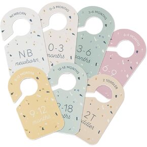 KIBAGA Beautiful Baby Closet Dividers for Clothes - Double-Sided Organizer from Newborn to 24 Months - Adorable Nursery Decor Hanger Dividers Easily Organize Your Little Baby Girls or Boys Room