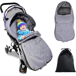 South to East Stroller Cover for Winter, Universal Stroller Bunting Bag, Warm Stroller Footmuff, Waterproof Stroller Sleeping Bag, Versatile Stroller Blanket, Infant Swaddle Blankets, 17x35 inch