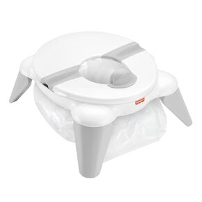 Fisher-Price Baby 2-in-1 Potty-الرضيع المحمول إلى مرحاض لتدريب القعادة على القعادة وخاتم قعادة قابل للإزالة للسفر