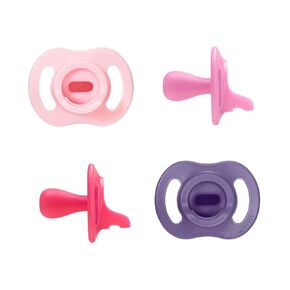 Tommee Tippee Ultra-Light StayPut Pacifier, One-Piece Silicone Design, 0-6m, 4 Pack
