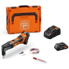 Fein Cordless Nibbler Set for Roof and Facade Construction - 17-Gauge Cutting Tool with 18V Power, Adjustable Speed, QuickIn System, Long Battery Life - ABLK 18 1.3 CSE AS Set - 71320565090