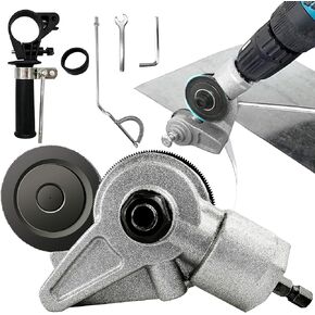 Updated Electric Drill Plate Cutter,Metal Nibbler Drill Attachment,Sheet Metal Cutter,Metal Shears with Adapter,Drill Cut Pro,Cutting Iron, Steel,Copper, Aluminum, White Sheet