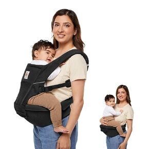 Ergobaby Alta Hip SEAT All-Position Mesh Mesh Hip Seat & Carrier ، Onyx Black