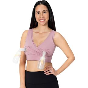 Everyday Luxe Nursing & Hands-Free Pumping Bra - Nursing and Pumping Bra Fits All Standard Pump Flanges and Wearable Pumps