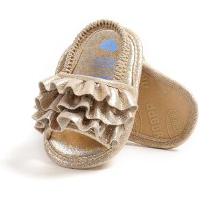 Ohwawadi Baby Boys Girls Sandals Soft Sole Summer Infant Wedding Dress Flat Shoes Beach Sandal Newborn Crib Shoes First Walkers