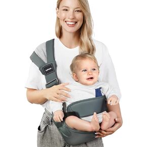 Toddler Sling Carrier, Lightweight Hip Seat Carrier with Anti-Slip Cushion, Ergonomic Sling Carrier with Adjustable Waist Strap & Breathable Mesh Shoulder for 6-48 Months Children (7-44 lbs)