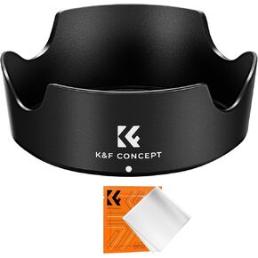 K&F Concept Lens Hood for Canon RF 24-50mm f/4.5-6.3 is STM,EF-S 18-55mm f/3.5-5.6 is STM,EF-S 18-55mm f/4-5.6 is STM Lens, Reversible Snap on Camera Lens Shade Replacement of Canon EW-63C Hood