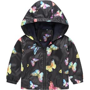 Happy Cherry Toddler Baby Casual Cartoon Prints Windbreaker Hoodie Coat Lightweight Casual Jacket 1-5T in Kuwait
