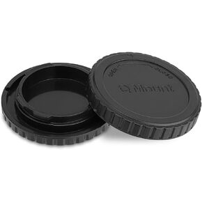 Q Mount Camera Body Cap and Rear Lens Cap Cover Kit for Pentax Q PQ Mount Cameras and Lens,Plastic Lens Rear Covers Camera Sensor Cap