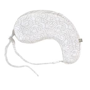 Boppy Uplift Nursing Pillow, Cream Retro Squiggles, Baby Reflux Pillow Designed to Help Reduce Spit-Ups for Breastfeeding, Bottle Feeding or Combo-Feeding, Comfortably Contoured for Feeding