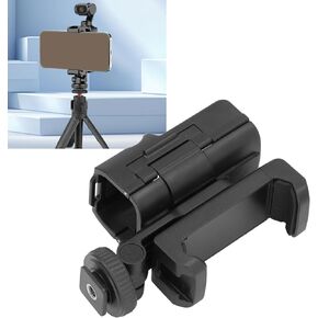 Asixxsix Phone Holder for Osmo Pocket 3, OSMO Pocket 3 Front Phone Mount Accessories with 1/4" Thread Hole Tripod Expansion Mount Extension Adapter, Phone Turn into Teleprompter