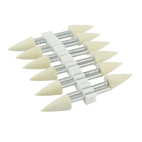 𝐋𝐮𝐨 𝐤𝐞 12mm Wool Felt Polishing Bits, 1/8'' Shank Cone Shape Wool Felt Buffing Polishing Points for Dremel Rotary Tool (Pack of 12)