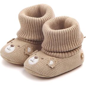 Baby Booties,Warm Newborn Baby Sock Shoes, Toddler Booties Knitted Baby Shoes, No-slip First Walkers Shoes