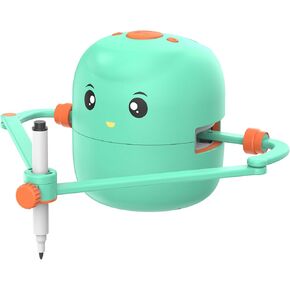 Interactive Drawing Robot for Kids - Educational Learning Toy with 100 Word Cards, Voice Interaction, Ages 5+ (Green)