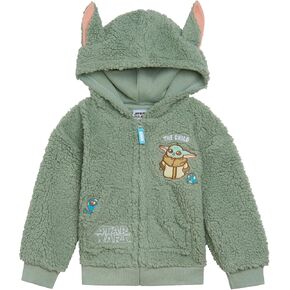 STAR WARS The Mandalorian Grogu Cozy Sherpa Cosplay Hoodie Newborn to Big Kid Sizes (0-3 Months - 14-16) in Kuwait