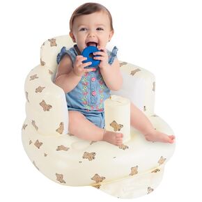 Inflatable Baby Seat - Portable & Comfortable Blow Up Baby Chair, Easy to Clean Sit Me Up Floor Seat for Infants & Toddlers Suitable for Children 3 Months - 3 Years Old（Lovebears)