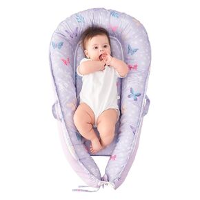 Viviland Baby Lounger, Bionic Design Baby Nest Baby Lounger for Newborn 0-24 Months, Soft Cotton Breathable Lounger Pillow for Infants, Butterfly Newborn Lounger